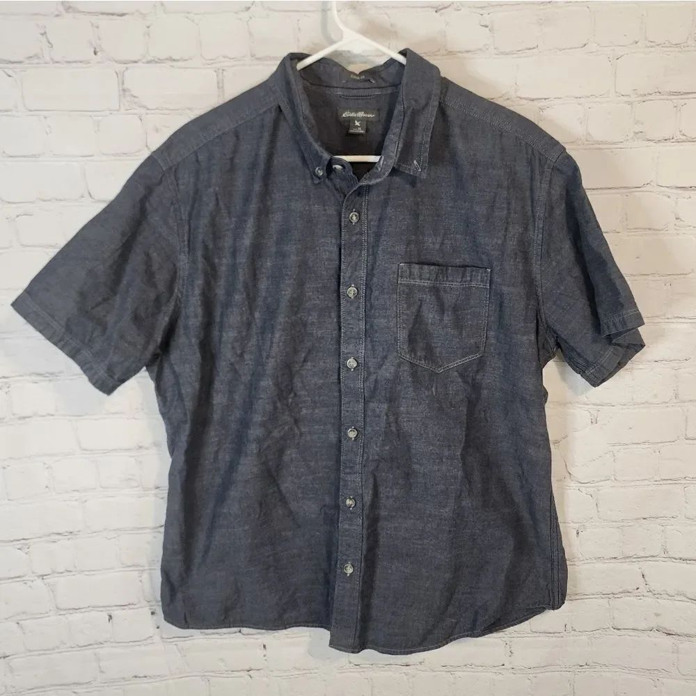 Men's Eddie Bauer Classic Fit Men's Shirt - Blue, size XL
